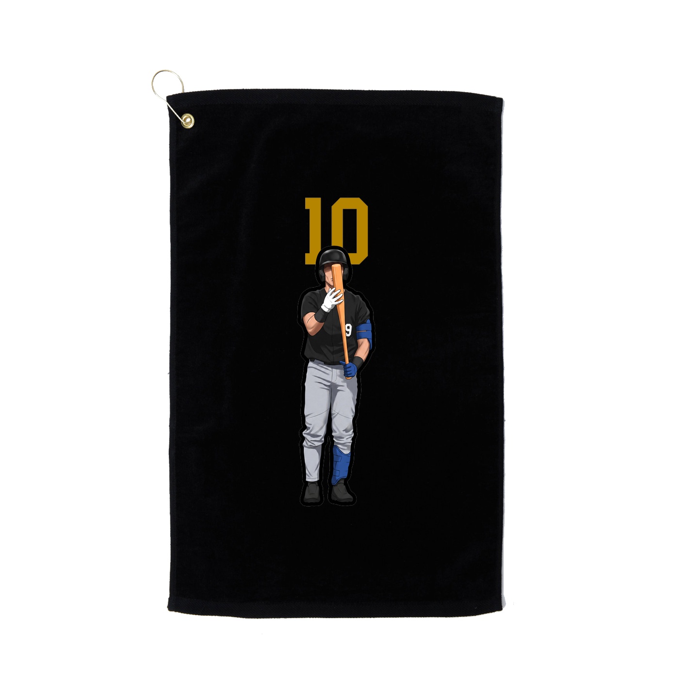Golf Towel — Number Top in Black