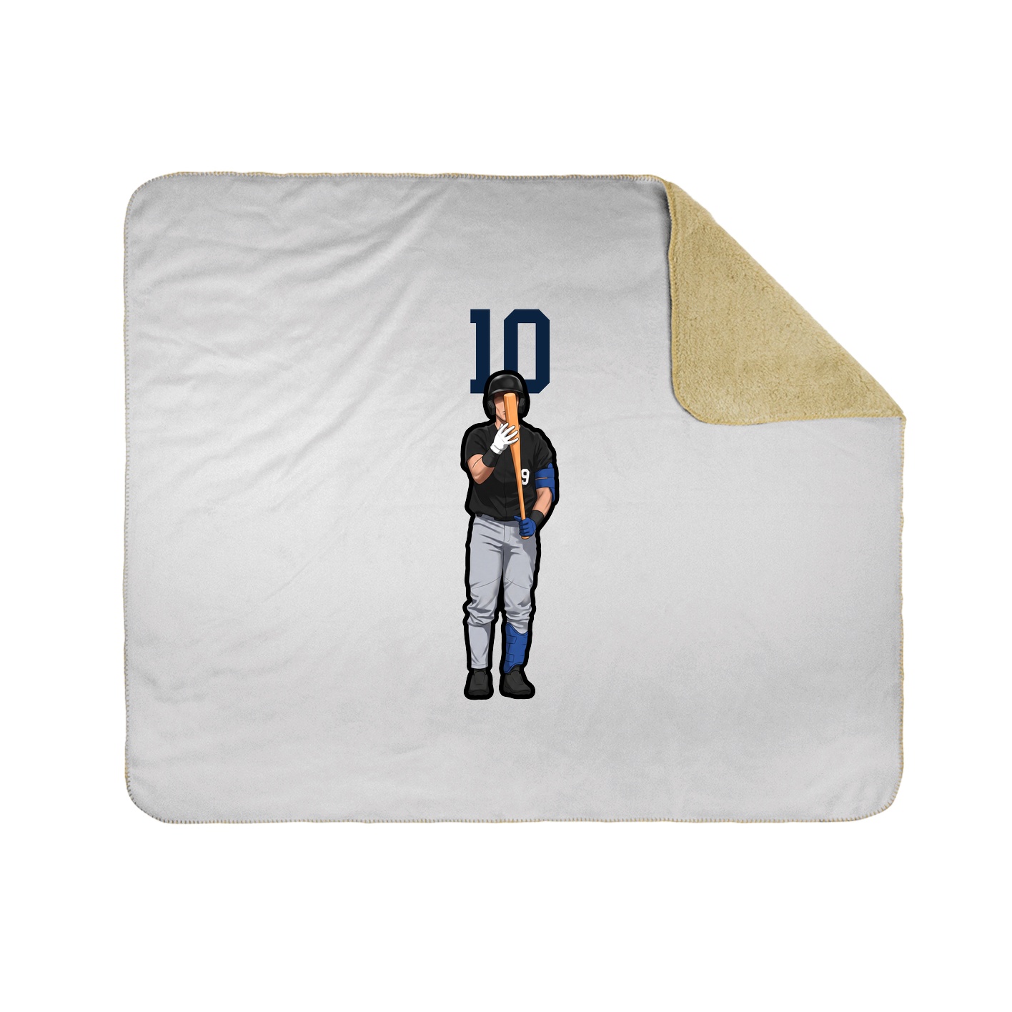 Throw Blanket — Number Top in White