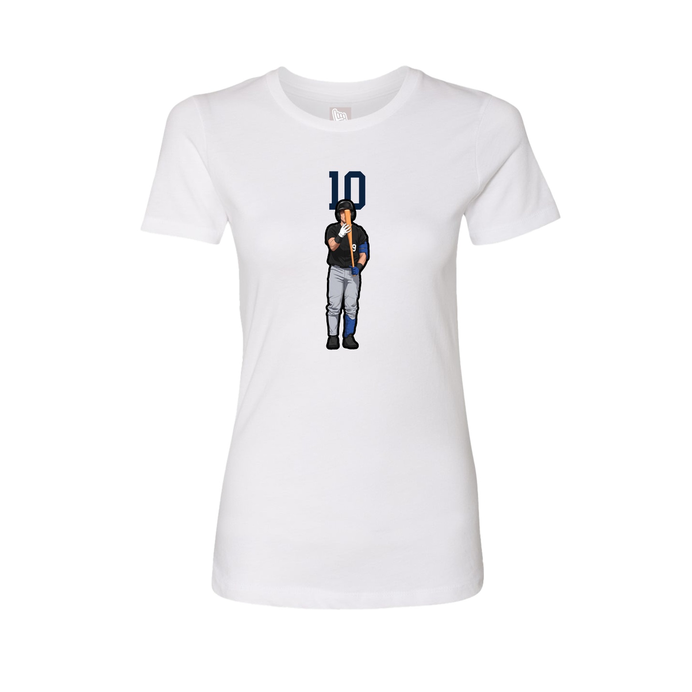 Fitted Women's Tee — Number Top in White