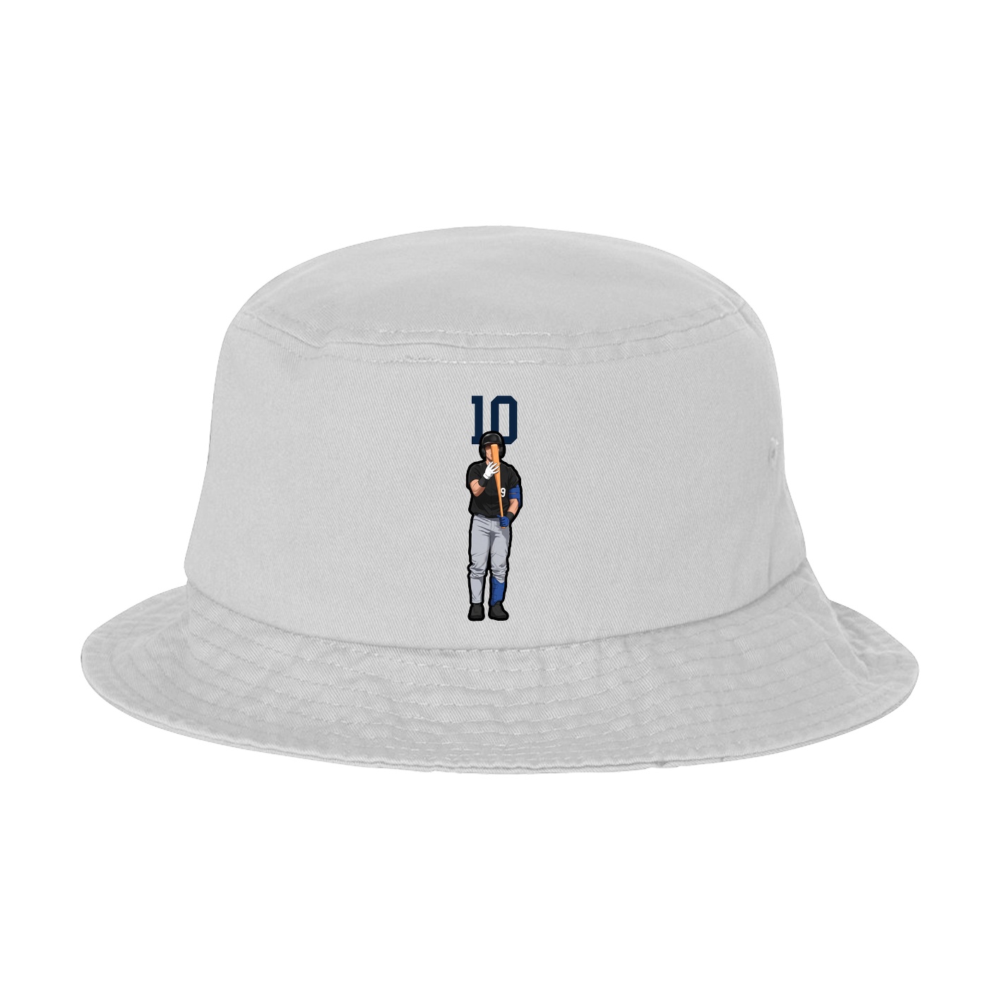 Bucket Cap — Number Top in White