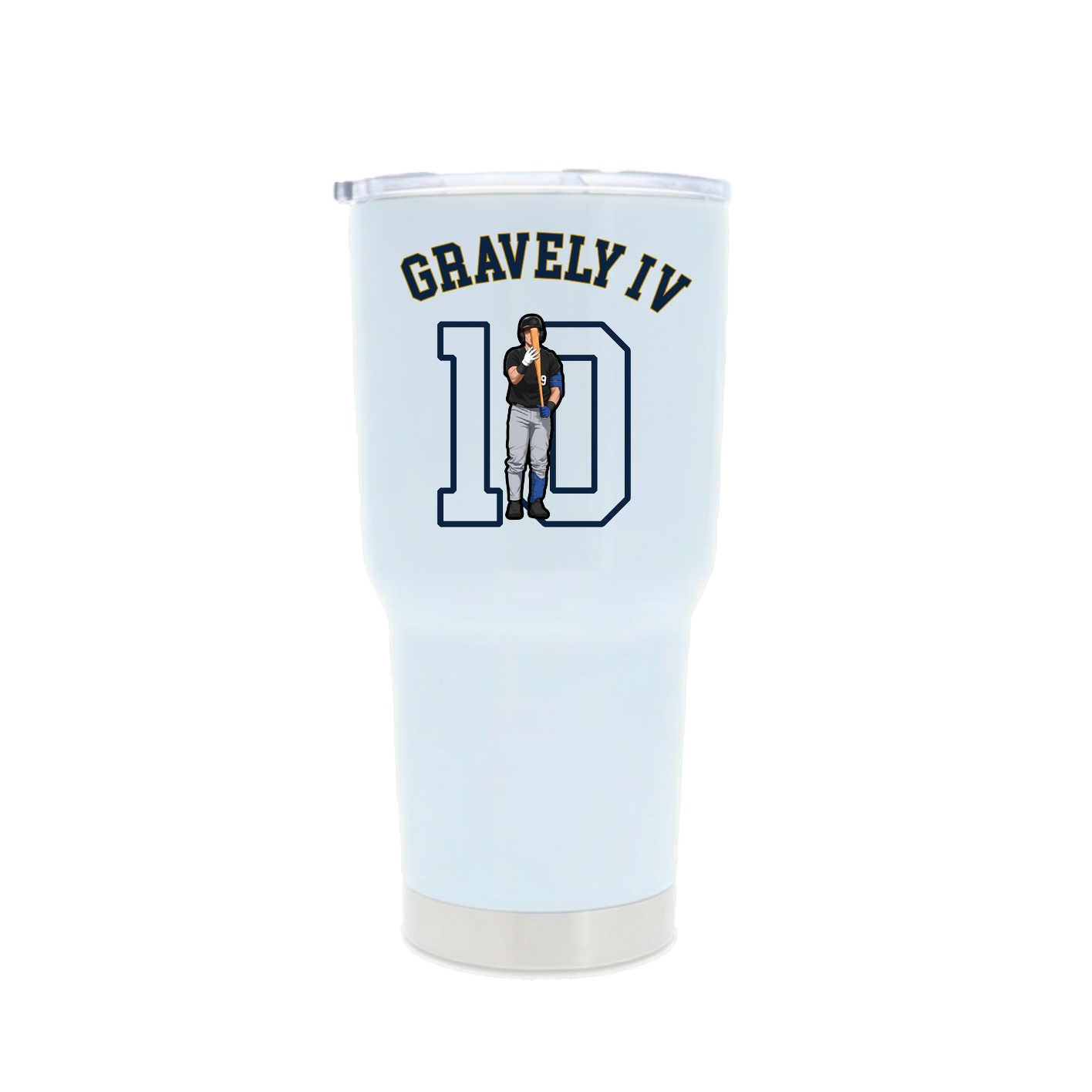 30oz Stainless Steel Tumbler — Shirsey Arch in White