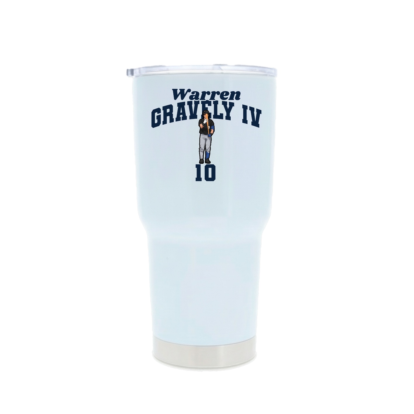 30oz Stainless Steel Tumbler — Signature Arch in White