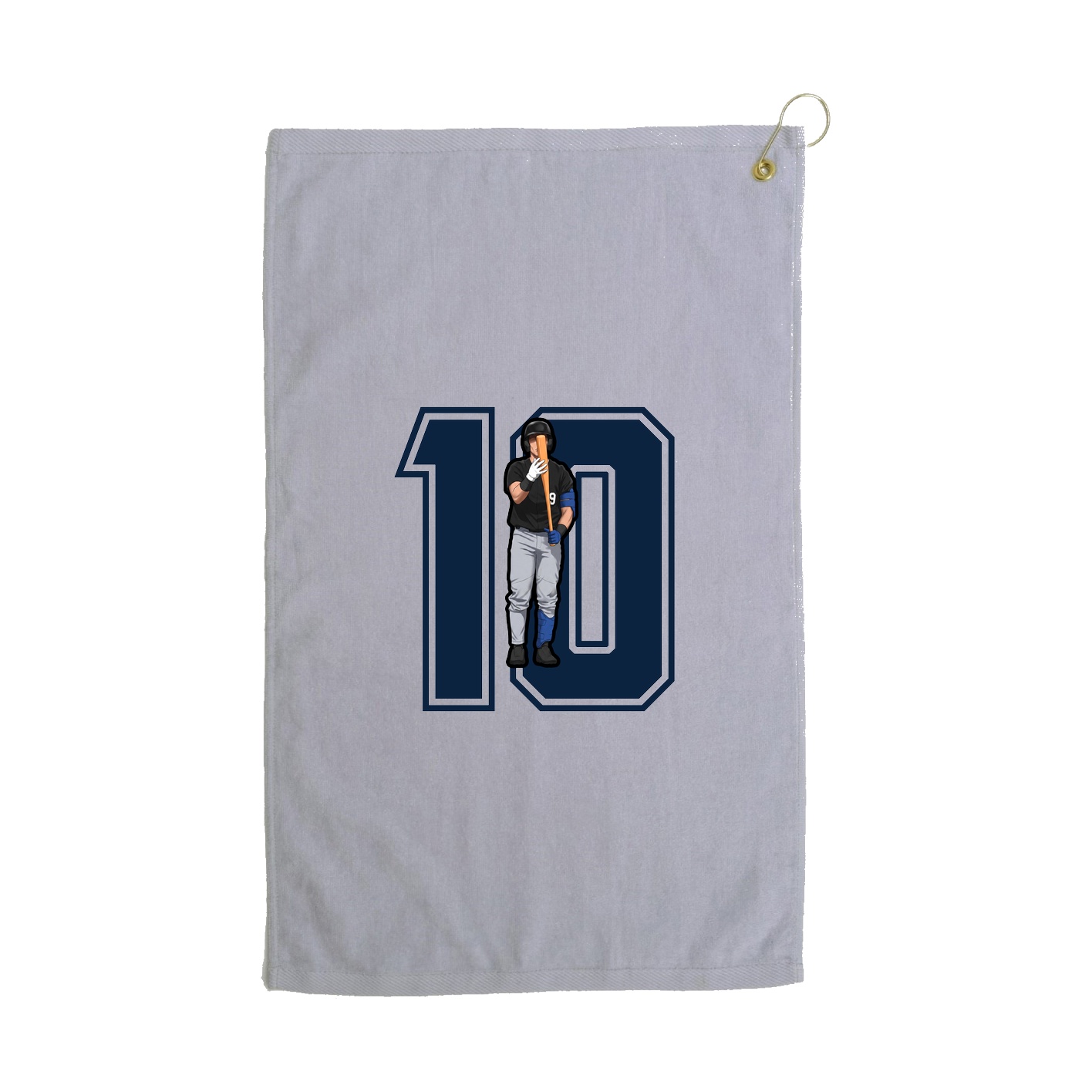 Golf Towel — Number in Grey