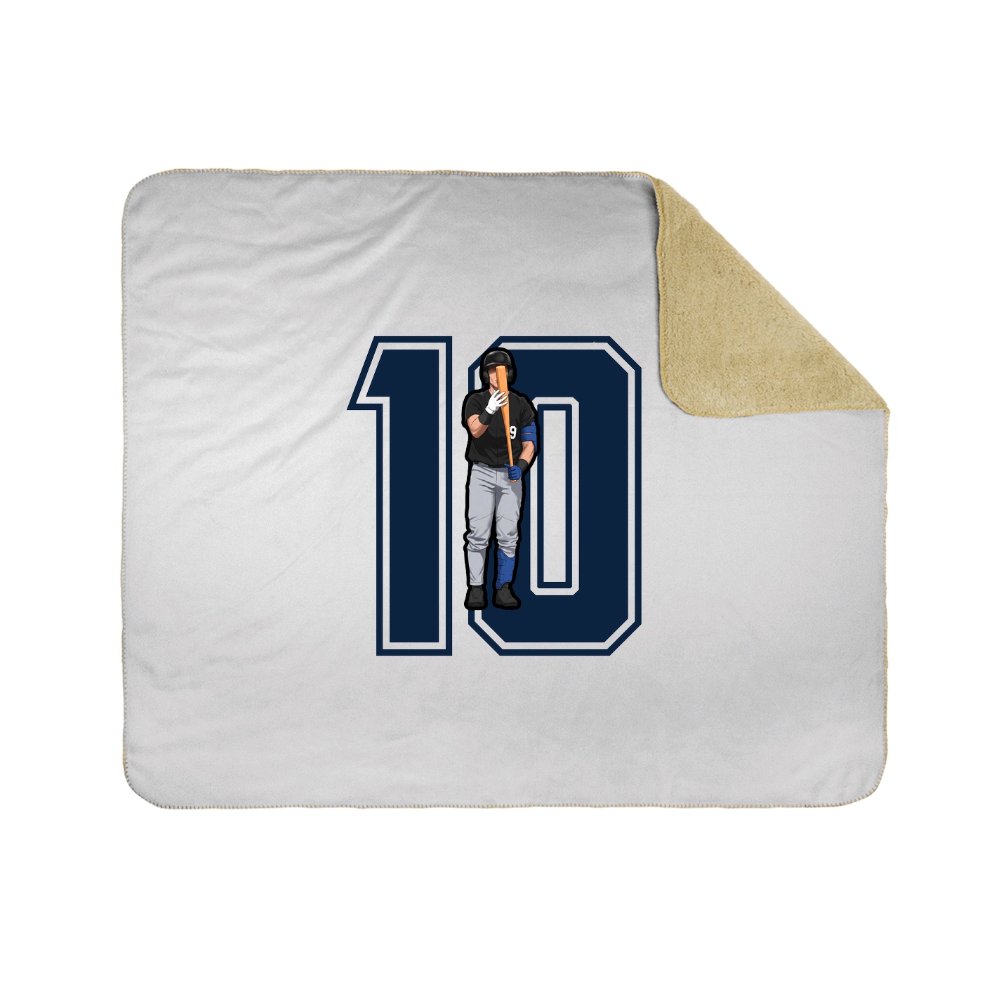 Throw Blanket — Number in White