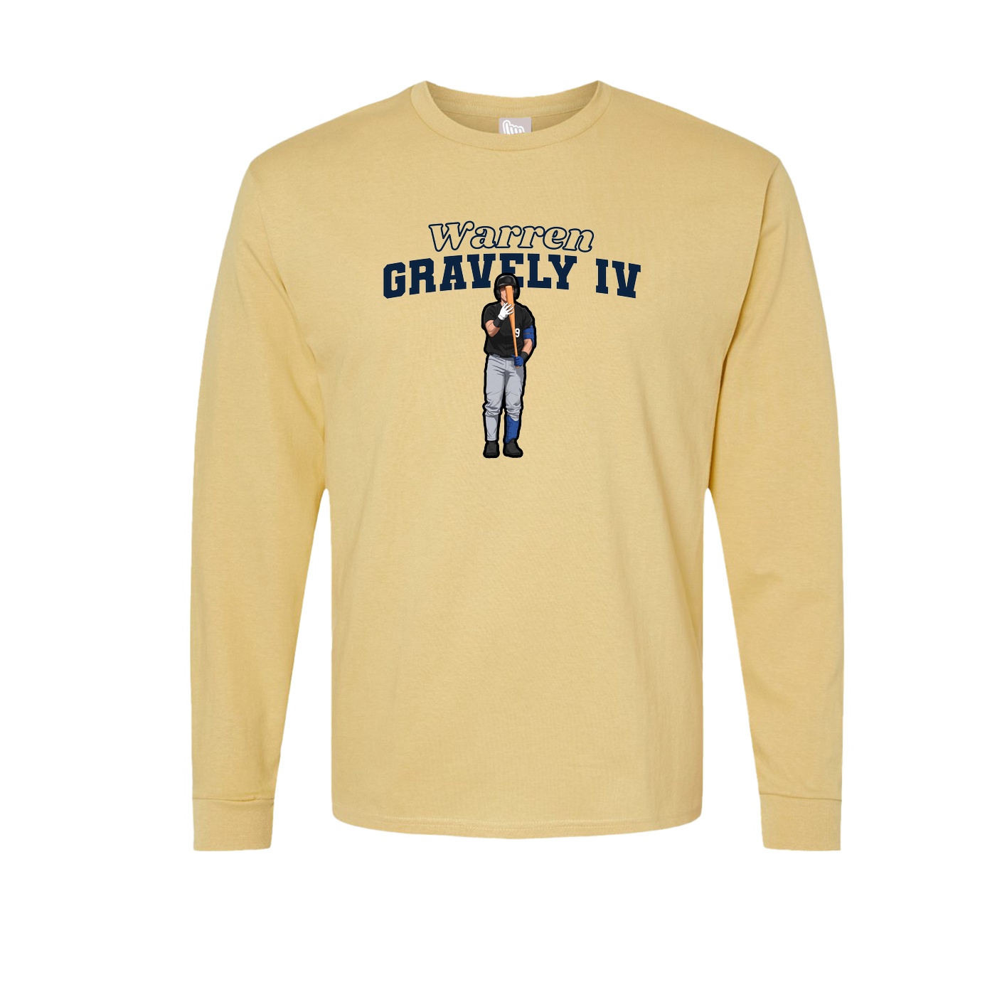 Long Sleeve Tee — Name Arch in Vegas Gold