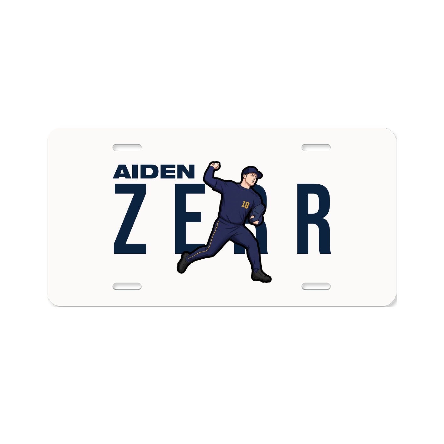 License Plate — Player Name in Classic