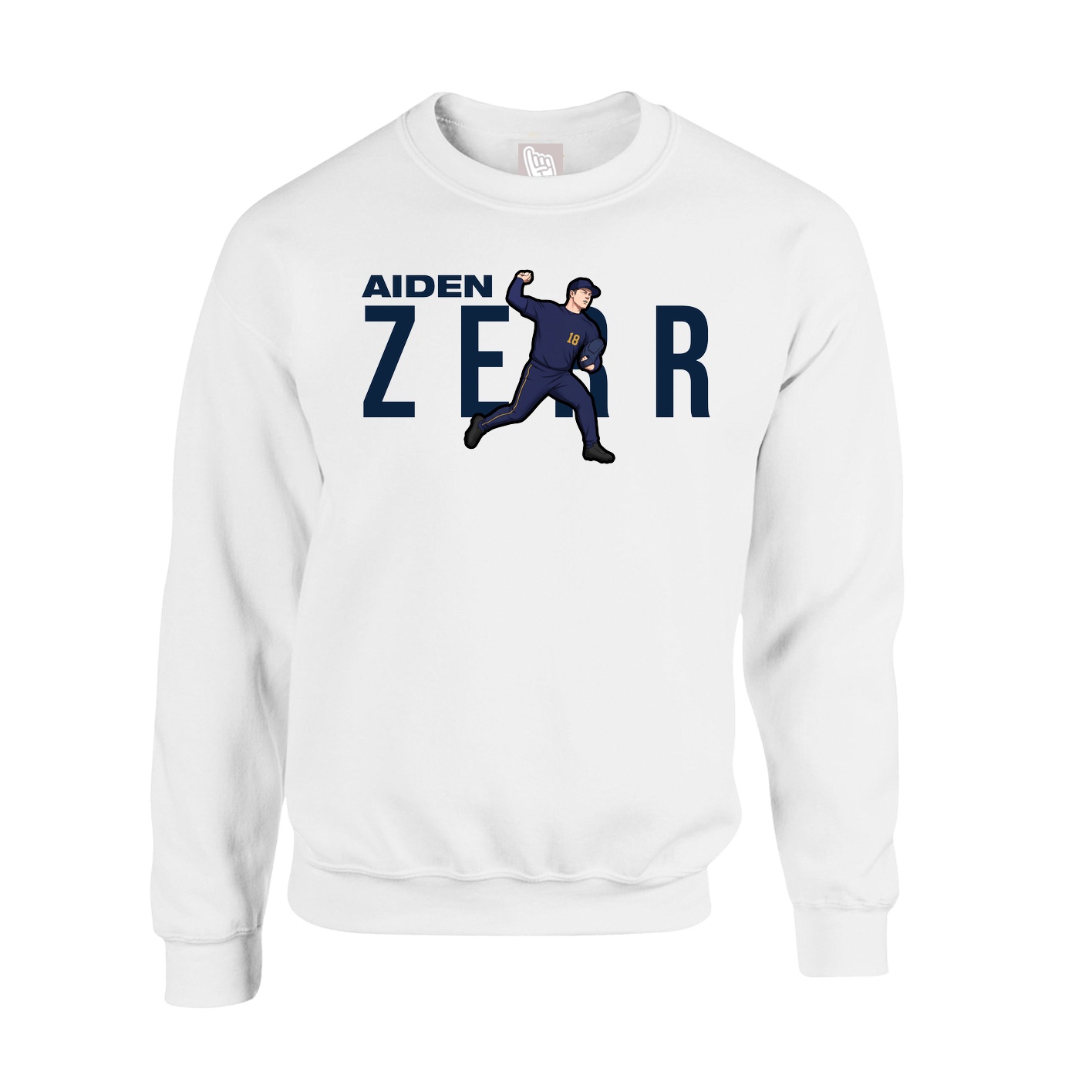 Fleece Crew — Player Name in White