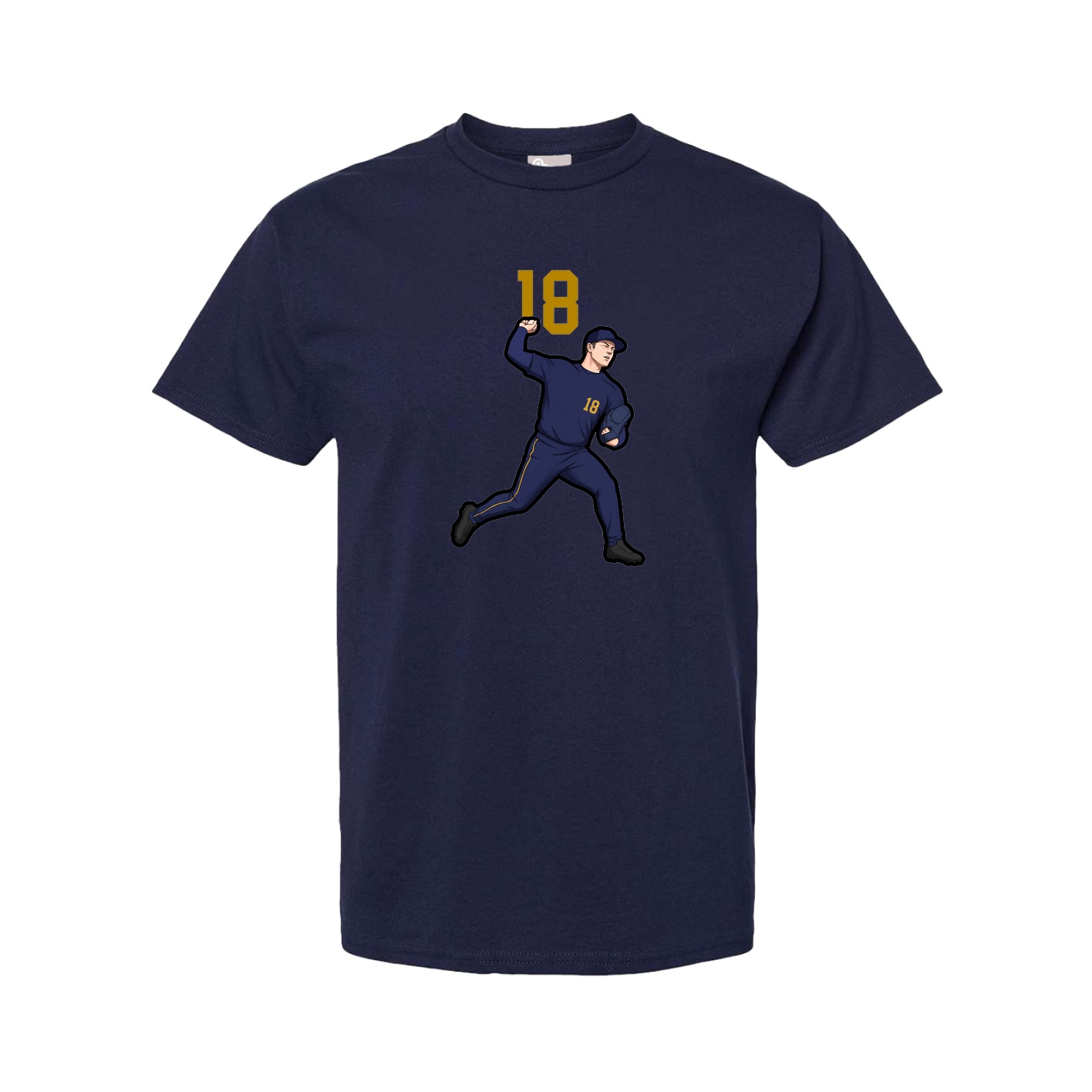 Youth Tee — Number Top in Navy