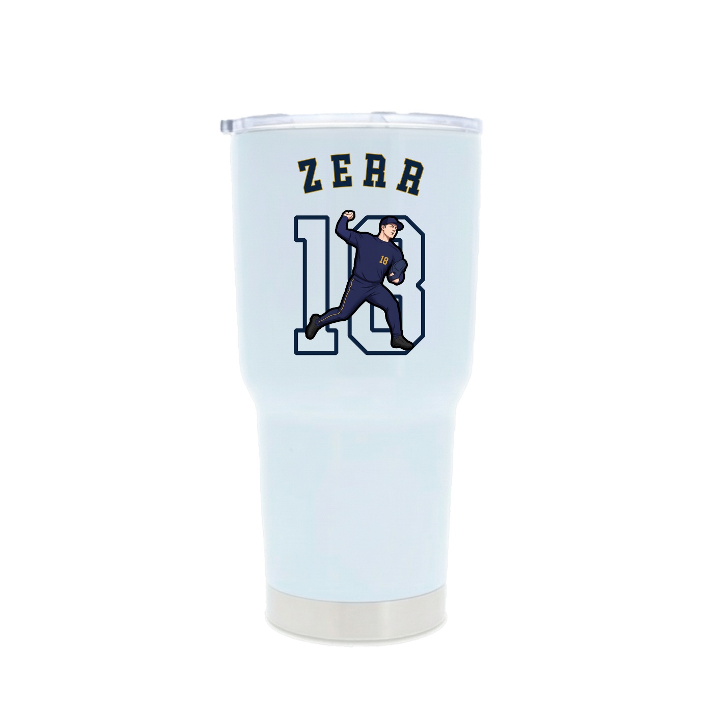 30oz Stainless Steel Tumbler — Shirsey Arch in White