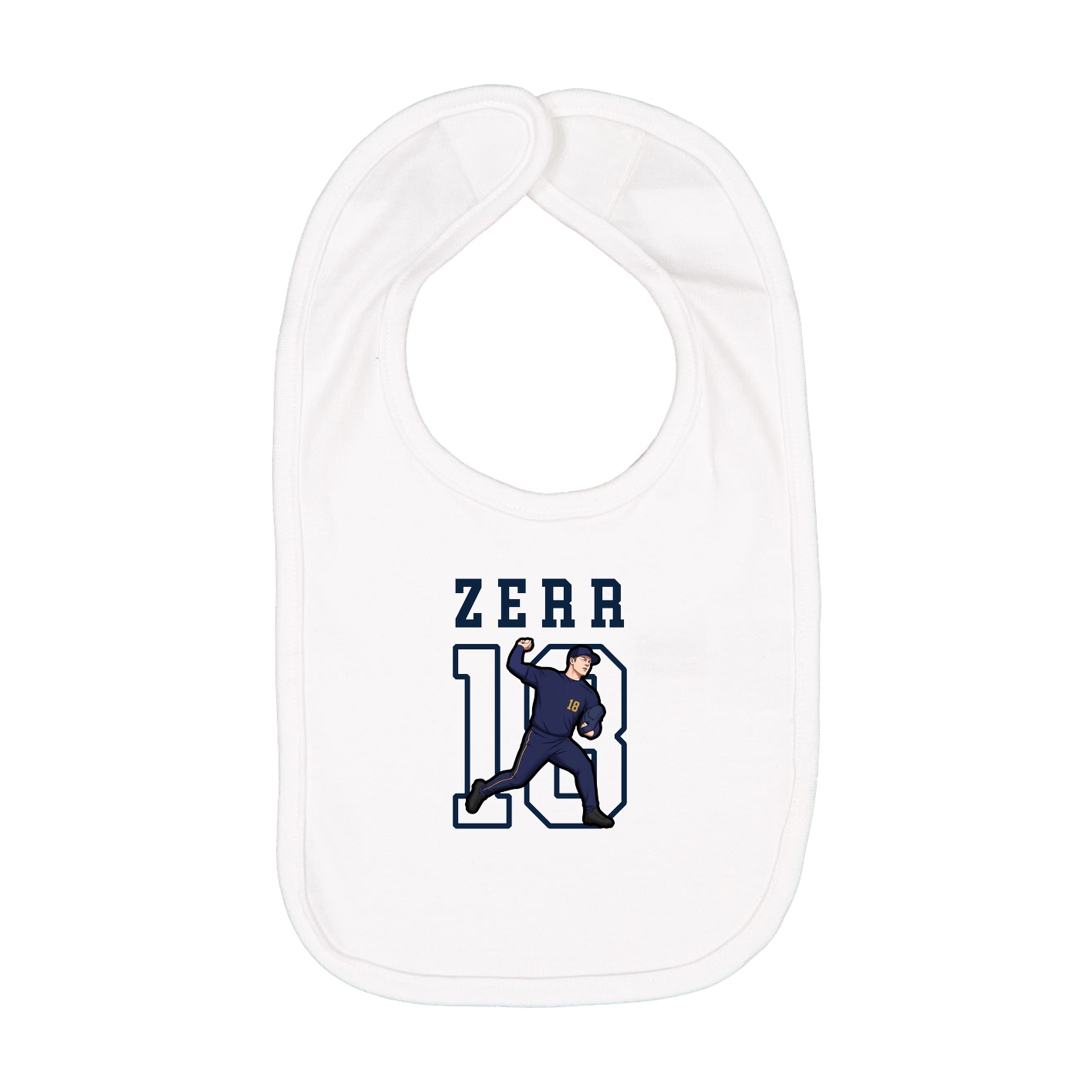 Infant Bib — Shirsey in White