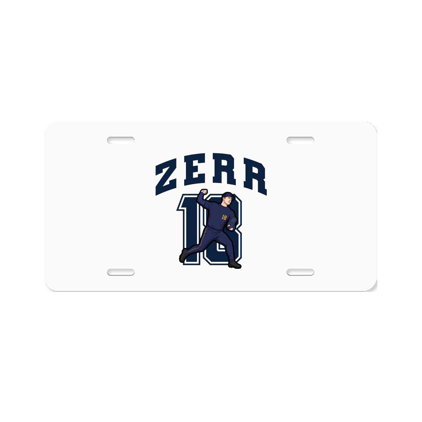 License Plate — Number in Classic
