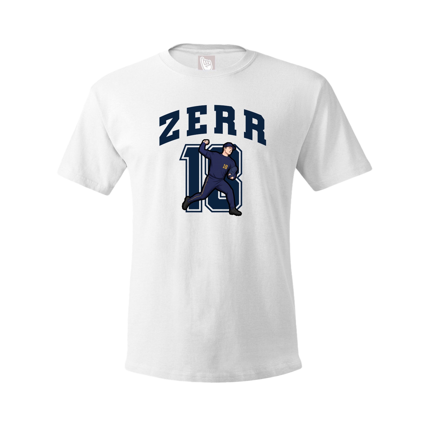 Youth Tee — Number in White