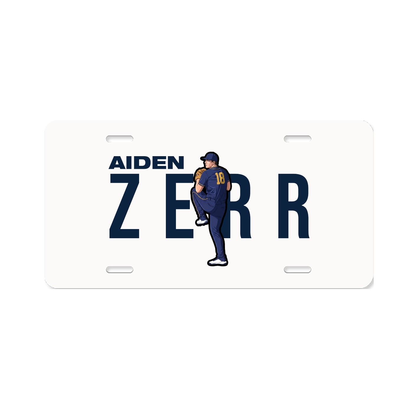 License Plate — Player Name in Classic