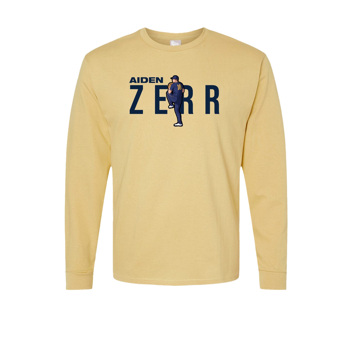 Long Sleeve Tee — Player Name in Vegas Gold