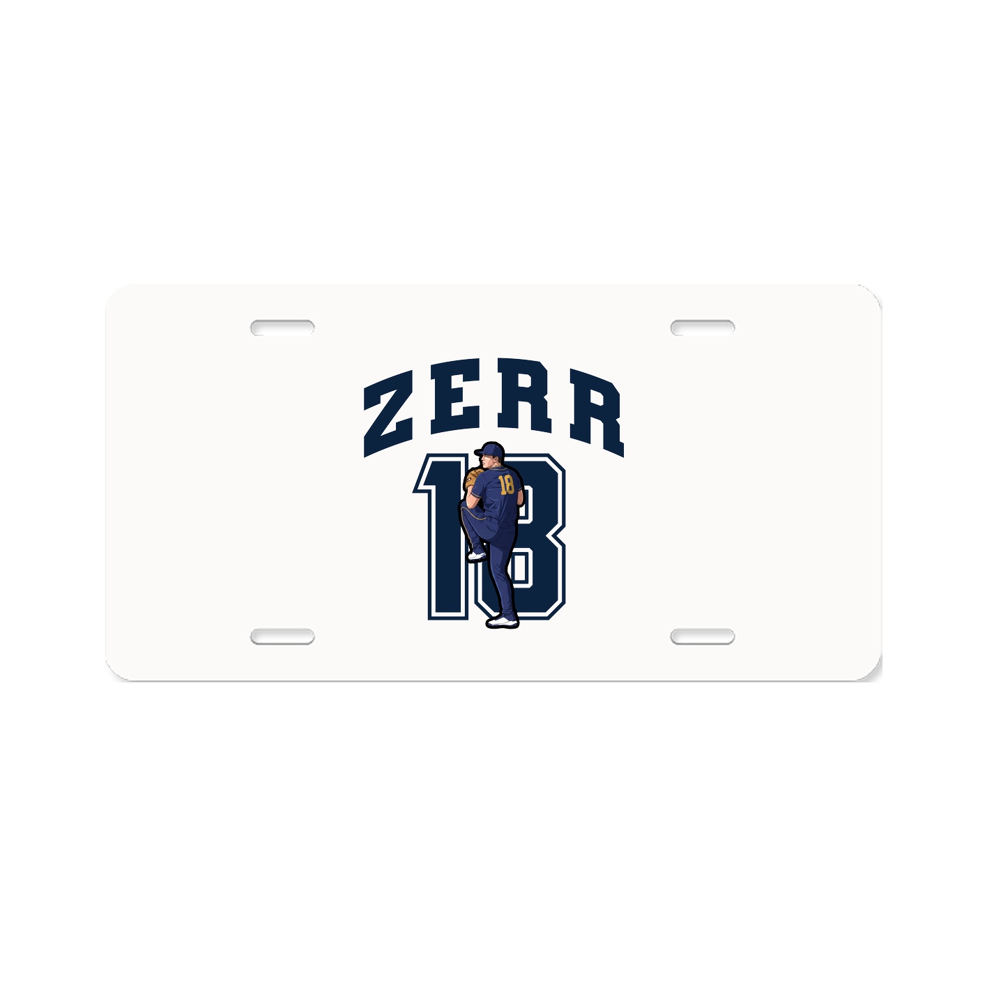 License Plate — Number in Classic