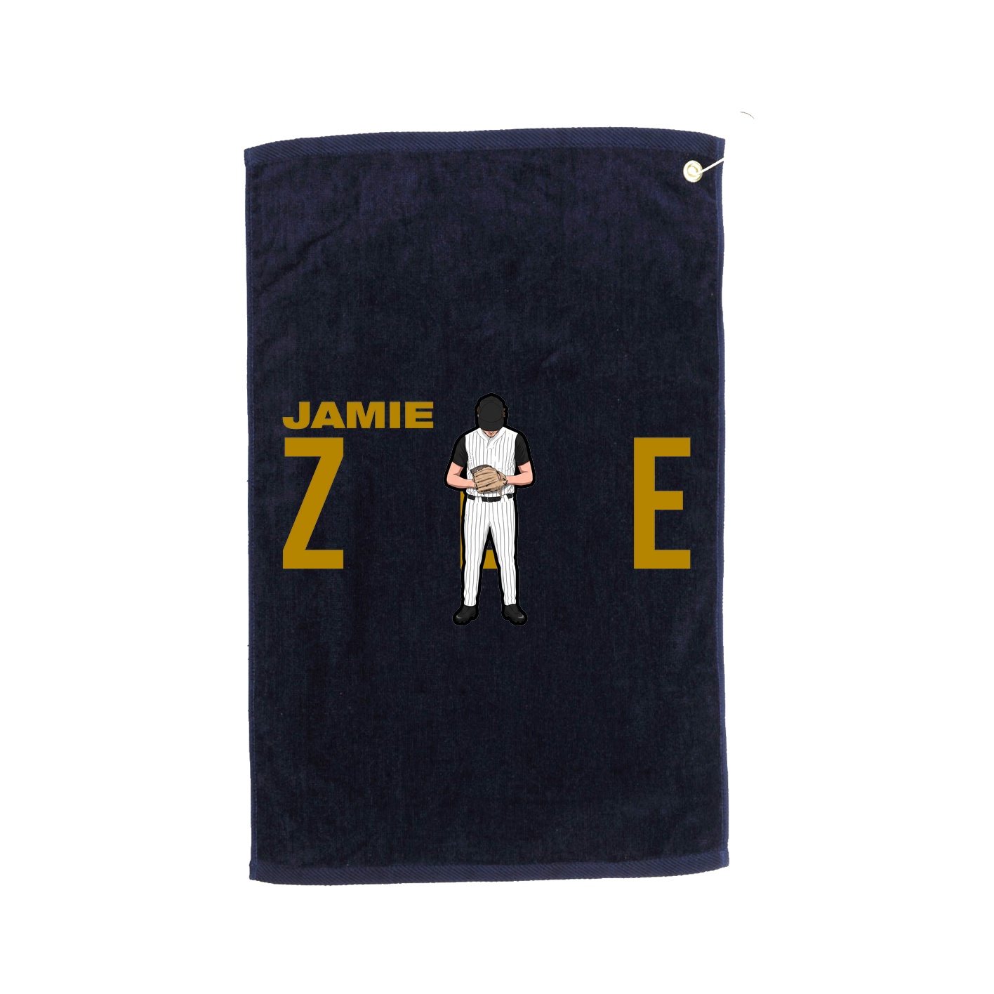Golf Towel — Player Name in Navy