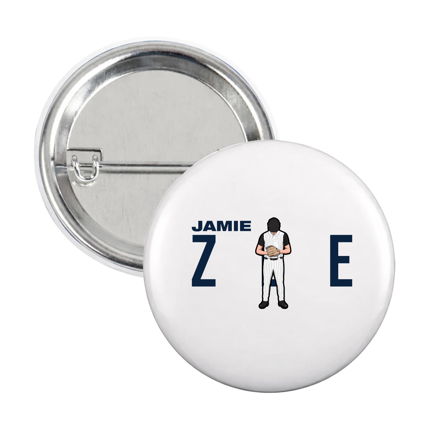 Game Day Button — Player Name in White