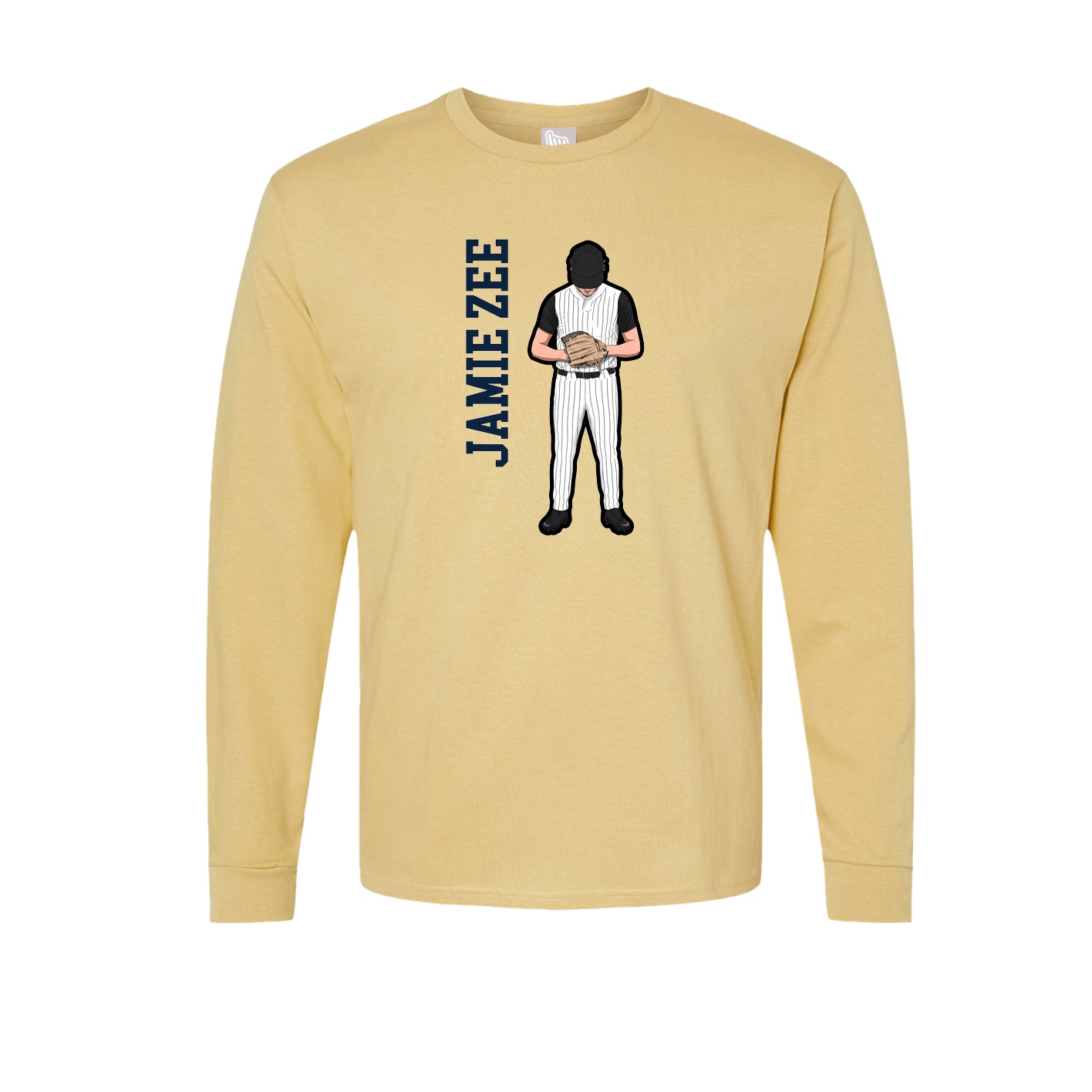 Long Sleeve Tee — Name Vertical in Vegas Gold