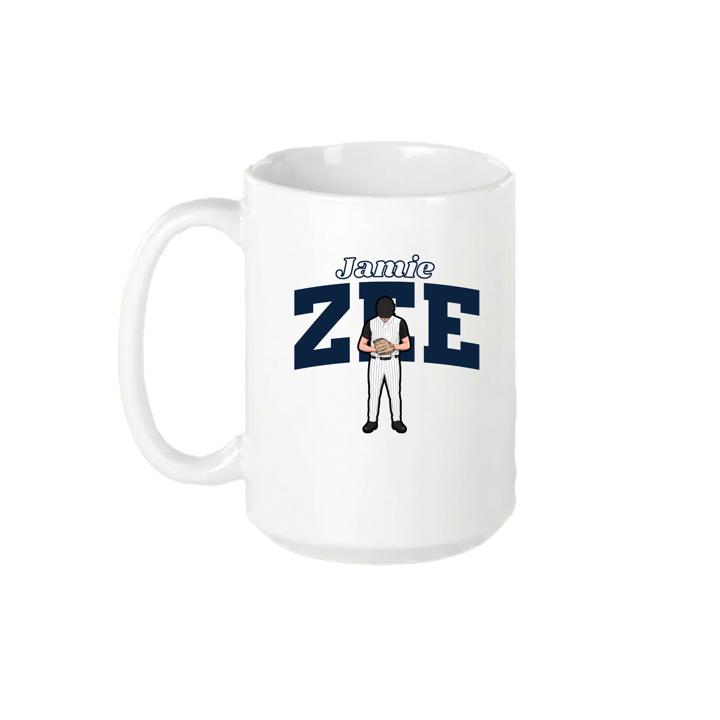 15oz Coffee Mug — Name Arch in White