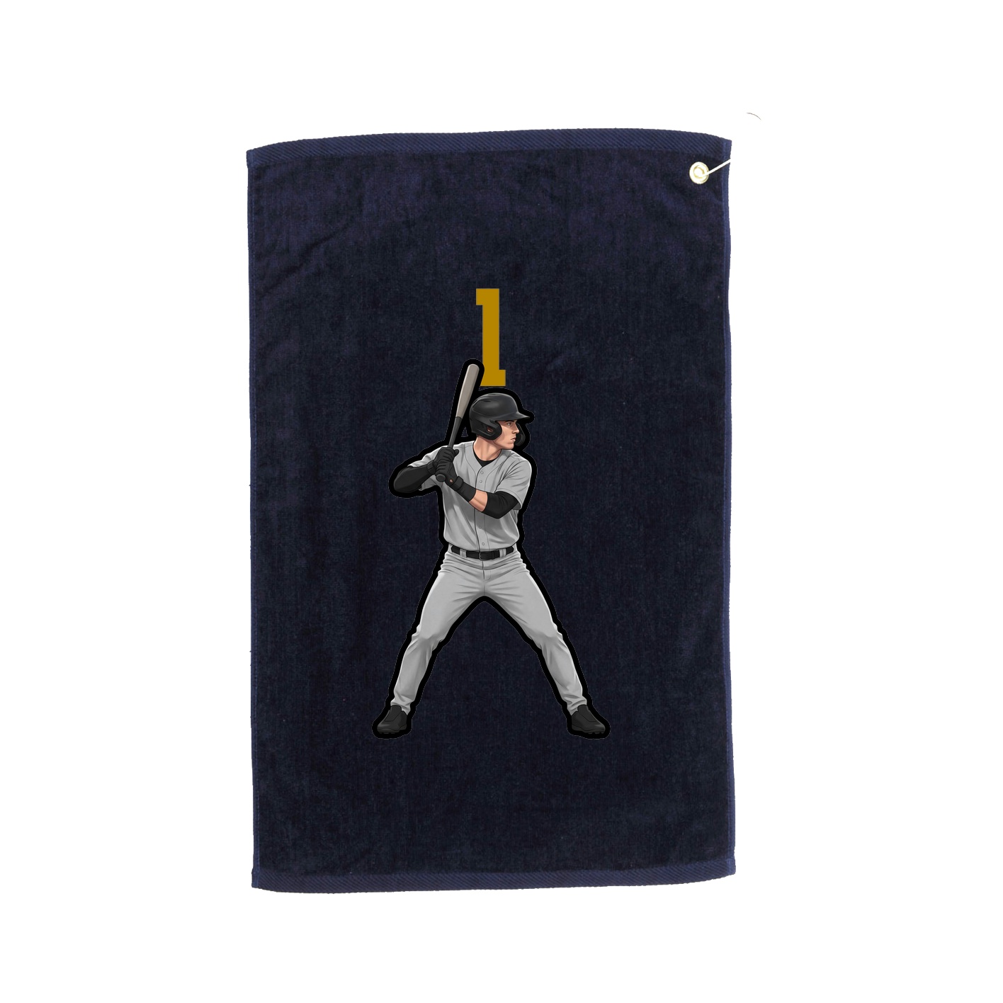 Golf Towel — Number Top in Navy