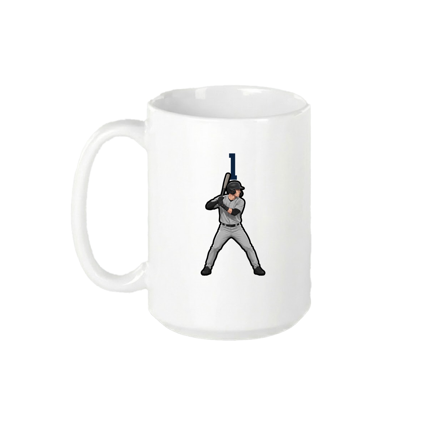15oz Coffee Mug — Number Top in White