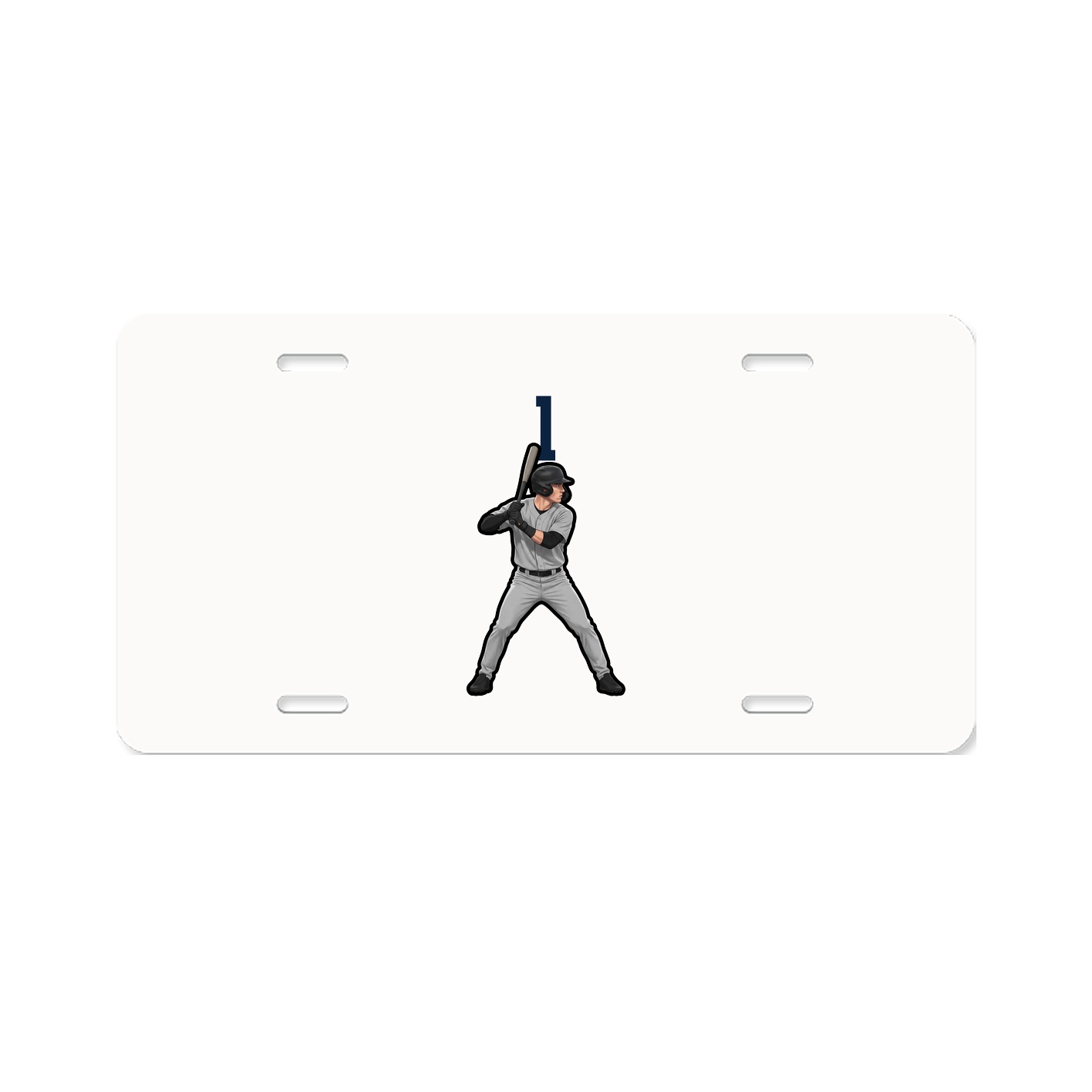 License Plate — Number Top in Classic