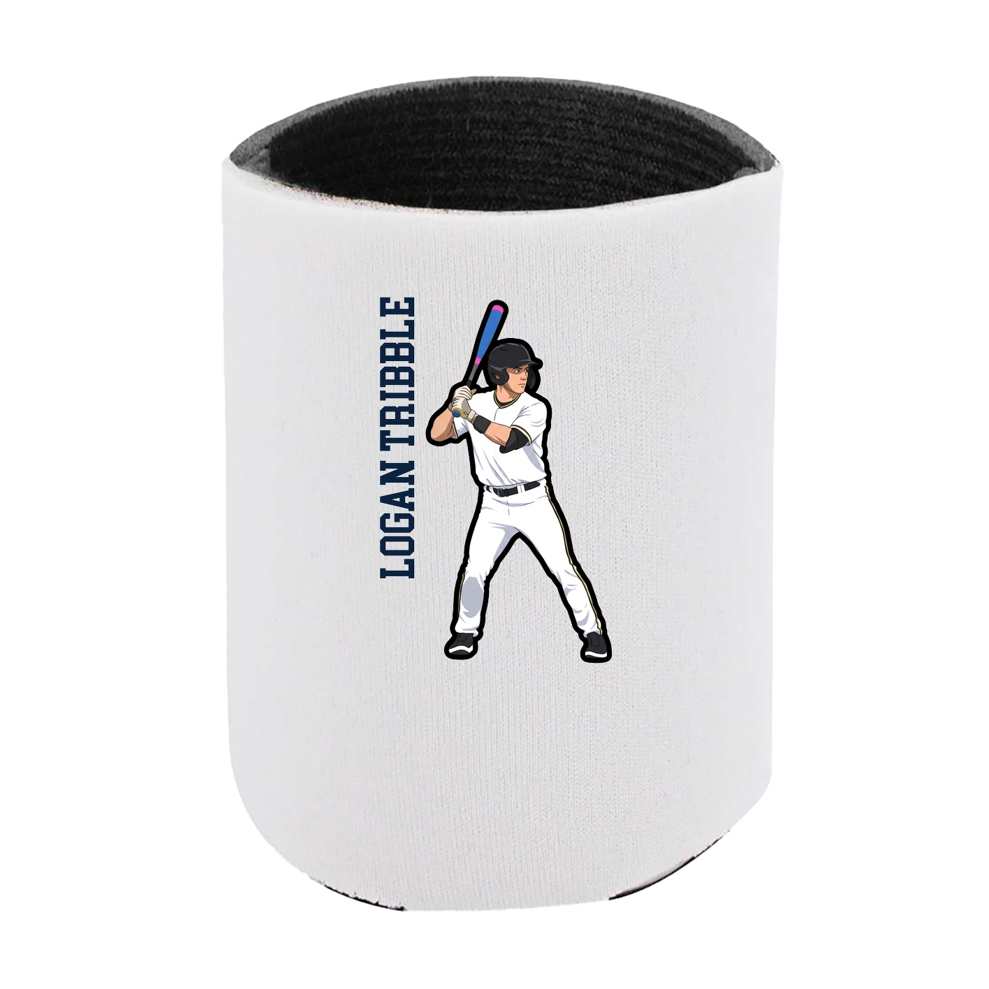 Can Holder — Name Vertical in White