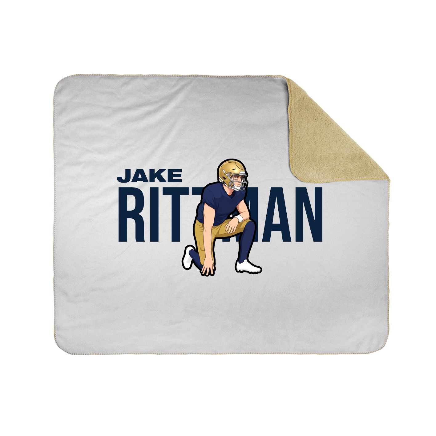 Throw Blanket — Player Name in White
