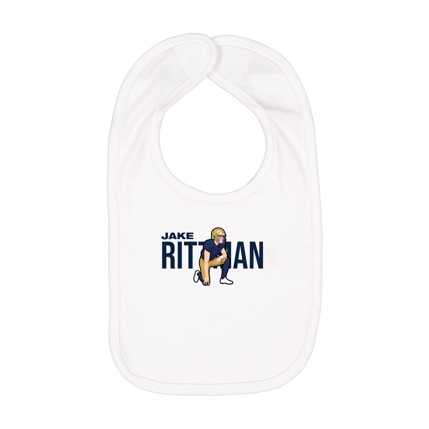 Infant Bib — Player Name in White