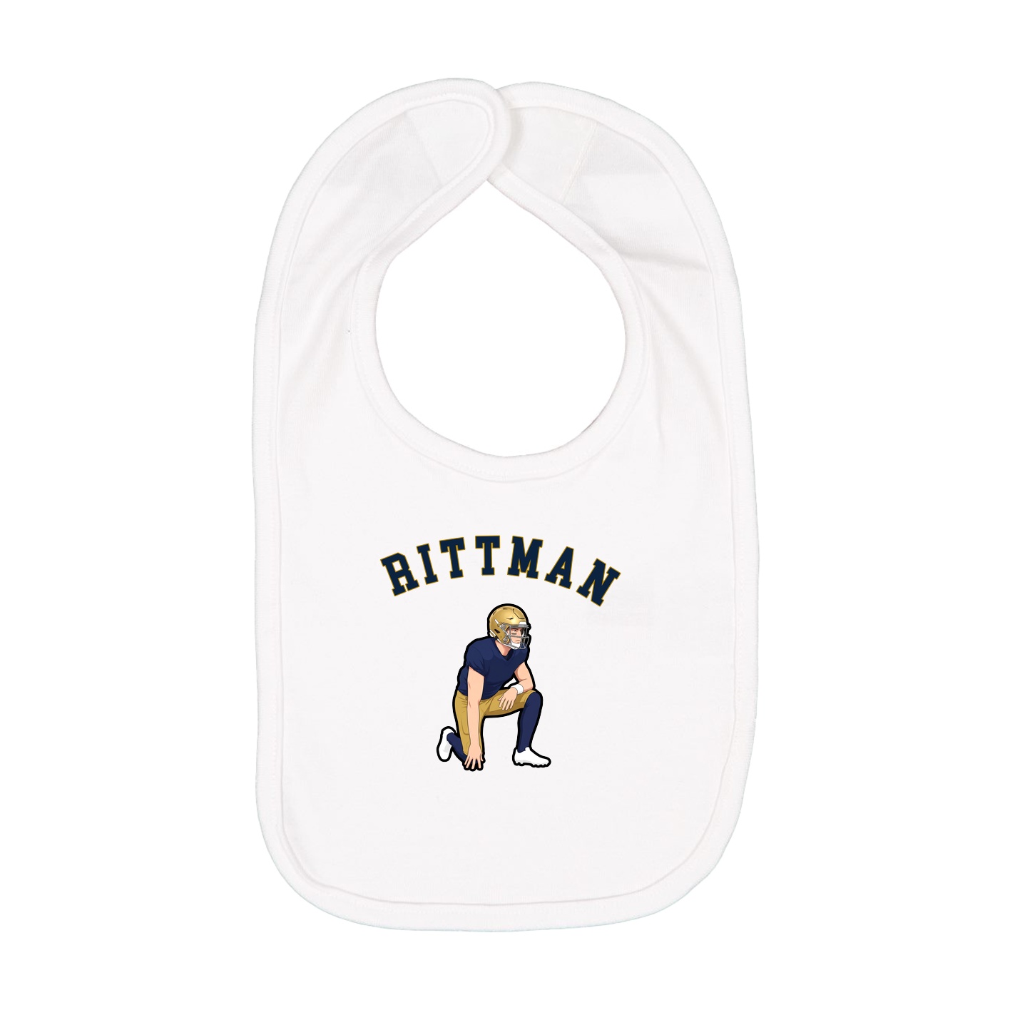Infant Bib — Shirsey Arch in White
