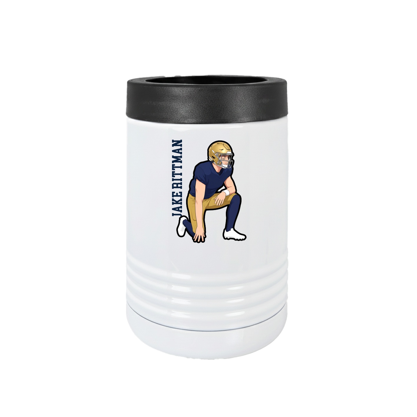 Beverage Holder — Name Vertical in White