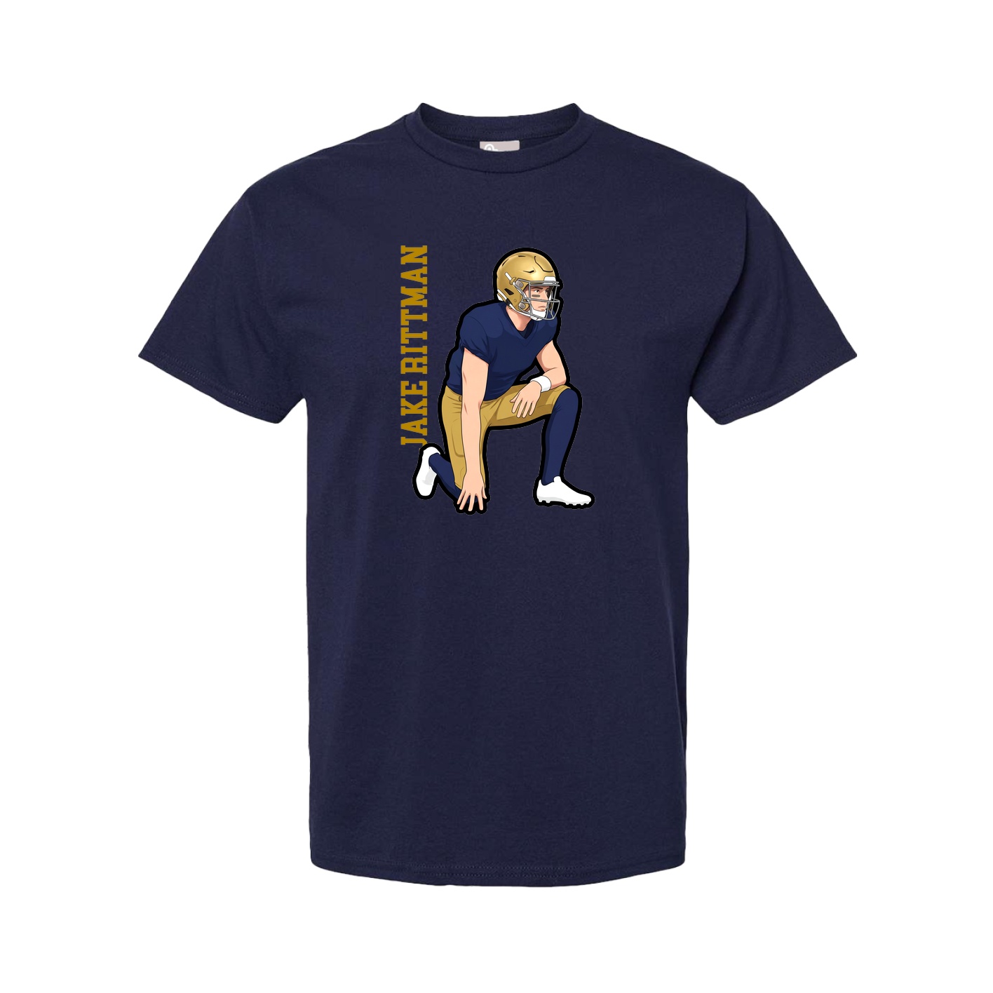 Tee — Name Vertical in Navy