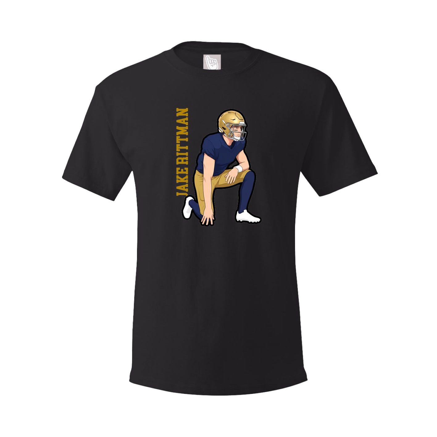 Youth Tee — Name Vertical in Black