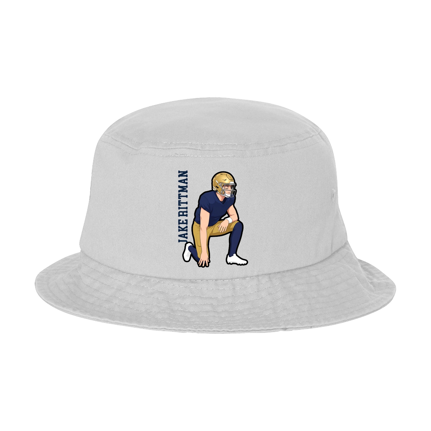 Bucket Cap — Name Vertical in White