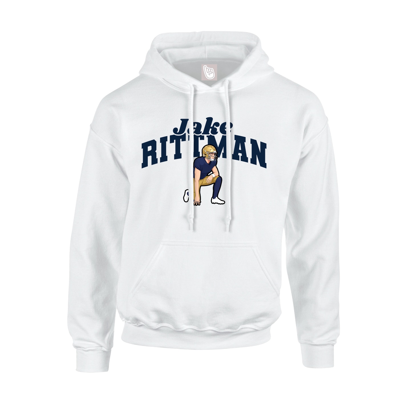 Youth Hoodie — Signature Arch in White