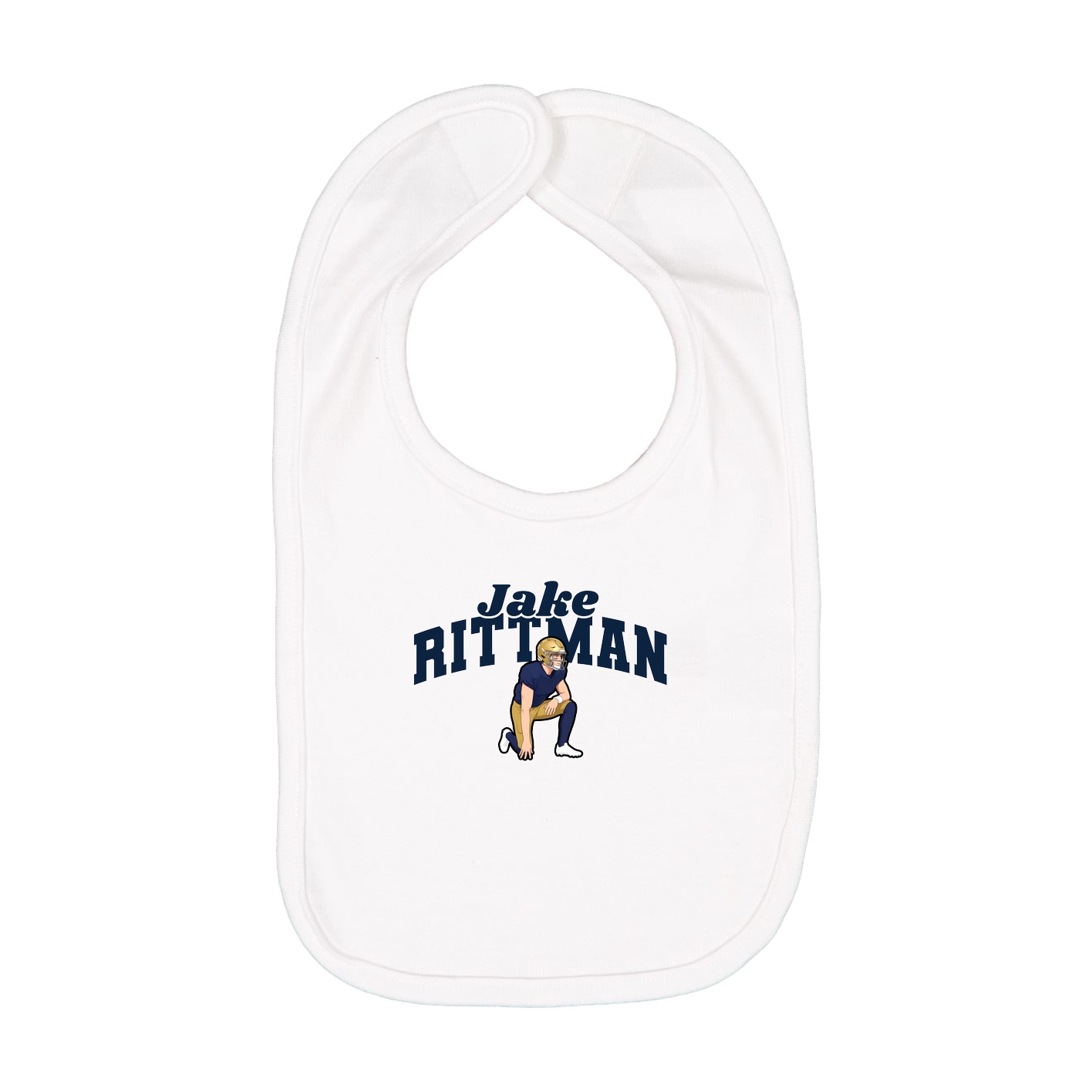 Infant Bib — Signature Arch in White