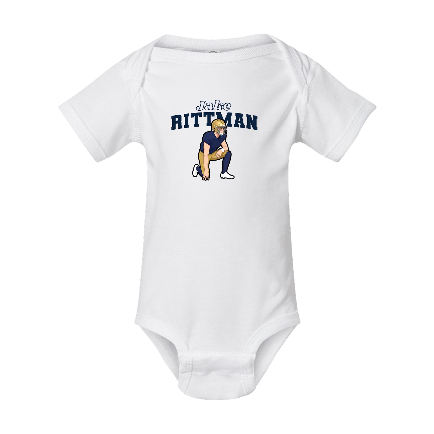 Baby Onesie — Name Arch in White