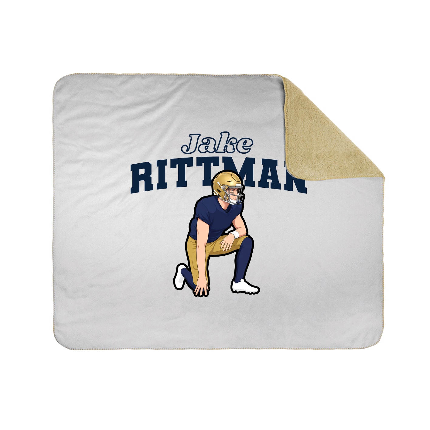 Throw Blanket — Name Arch in White