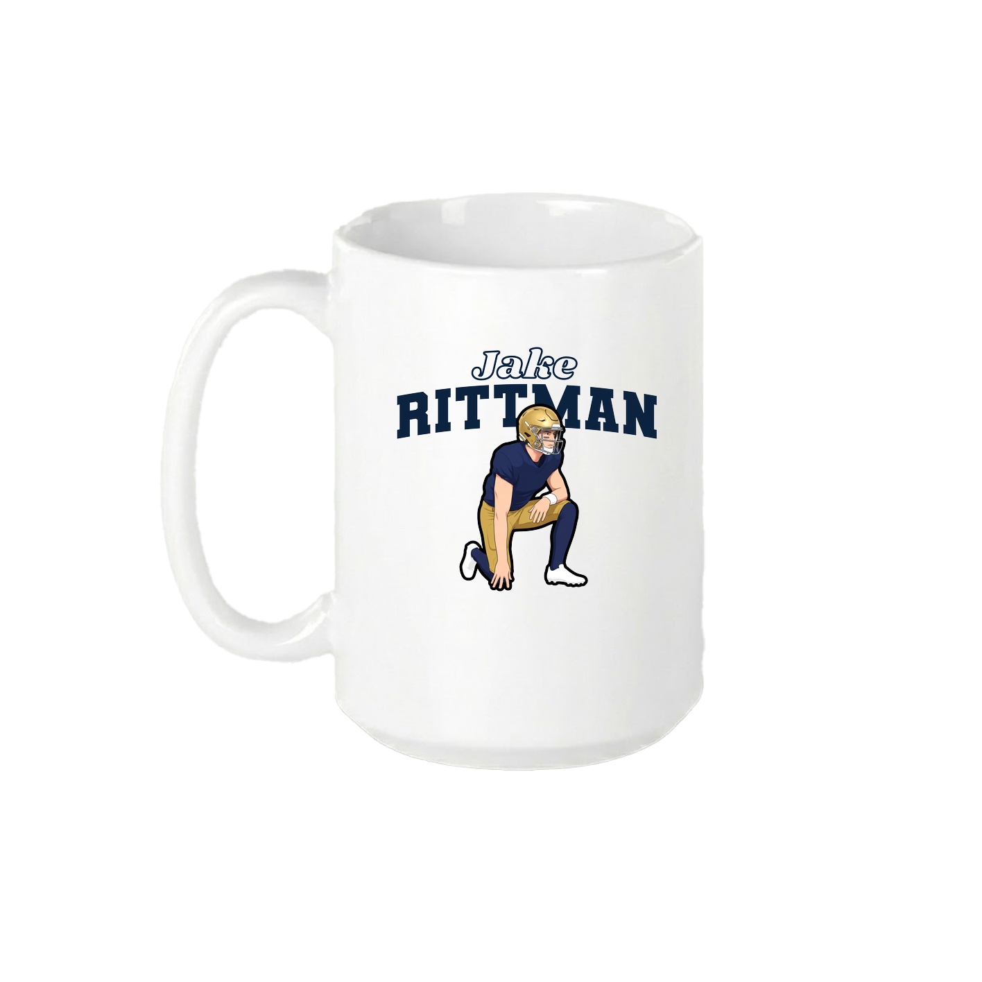 15oz Coffee Mug — Name Arch in White