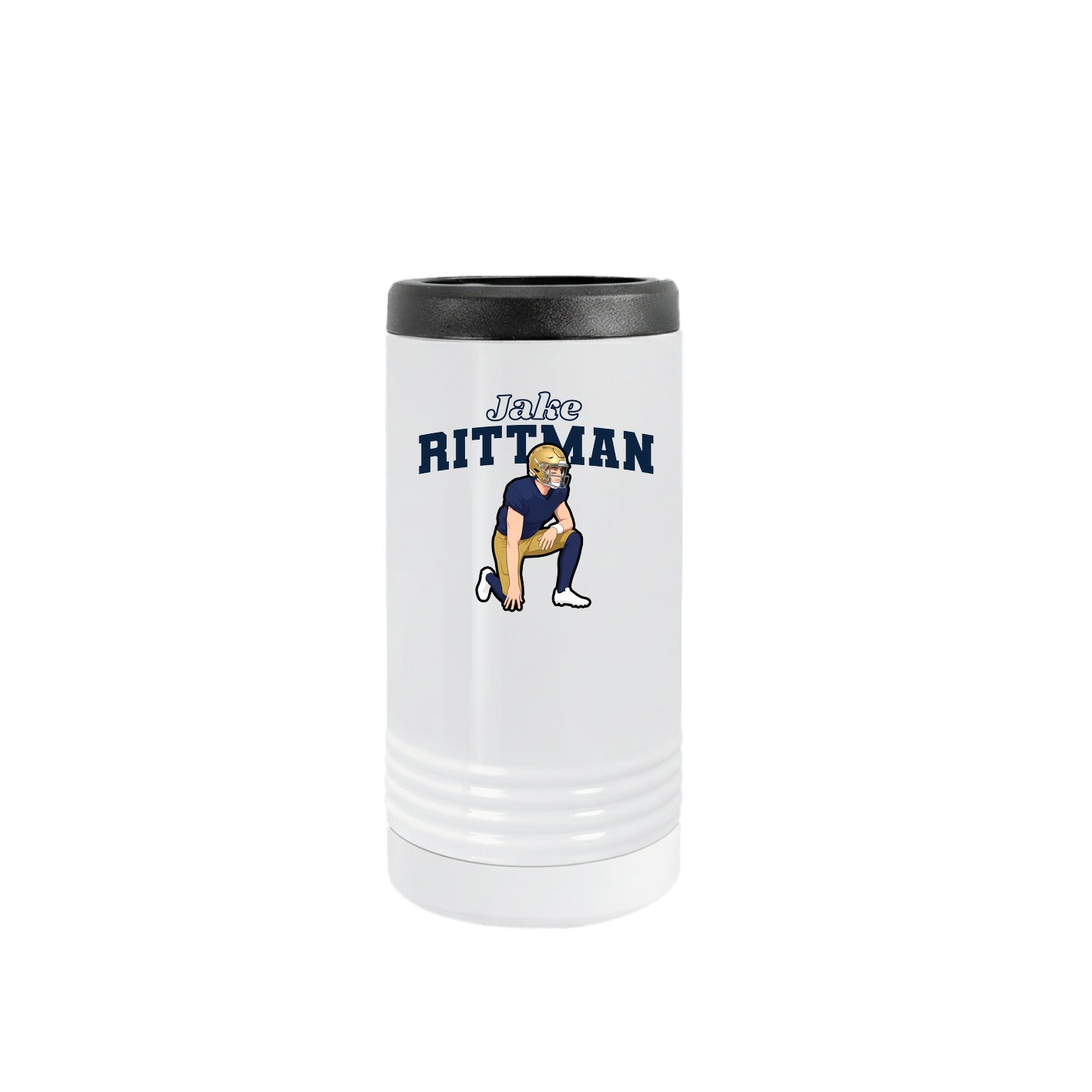 Slim Beverage Holder — Name Arch in White