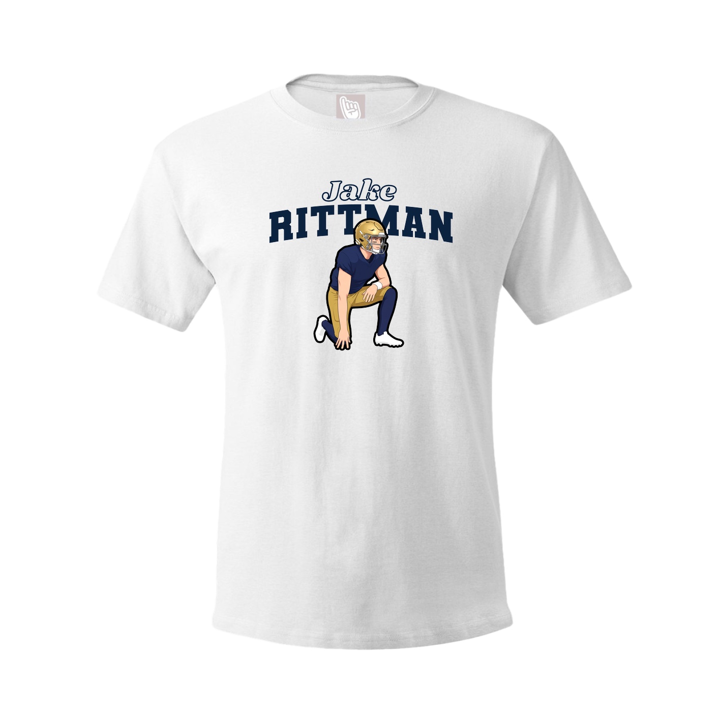 Youth Tee — Name Arch in White