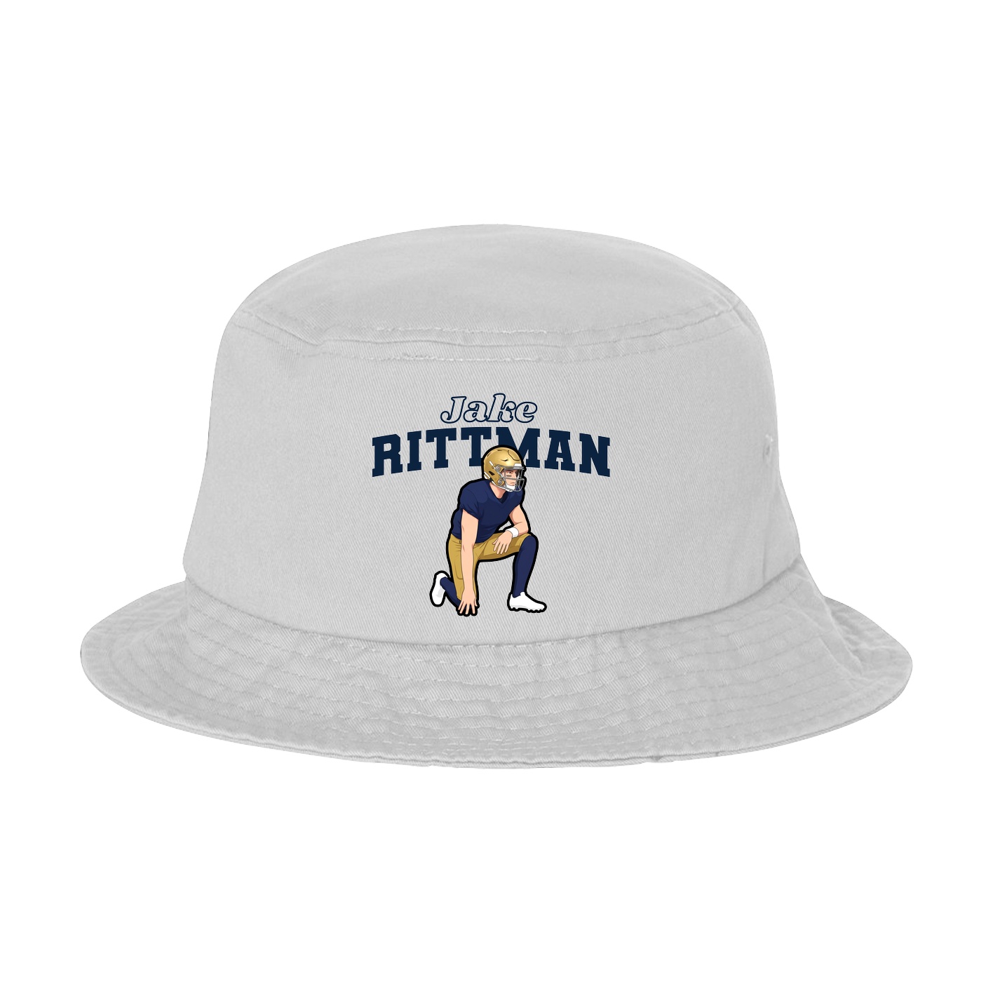 Bucket Cap — Name Arch in White