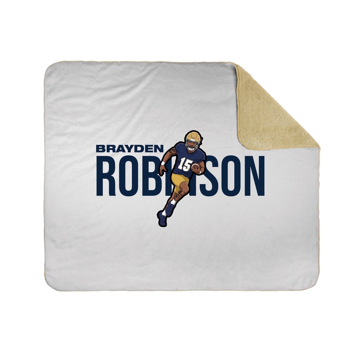 Throw Blanket — Player Name in White