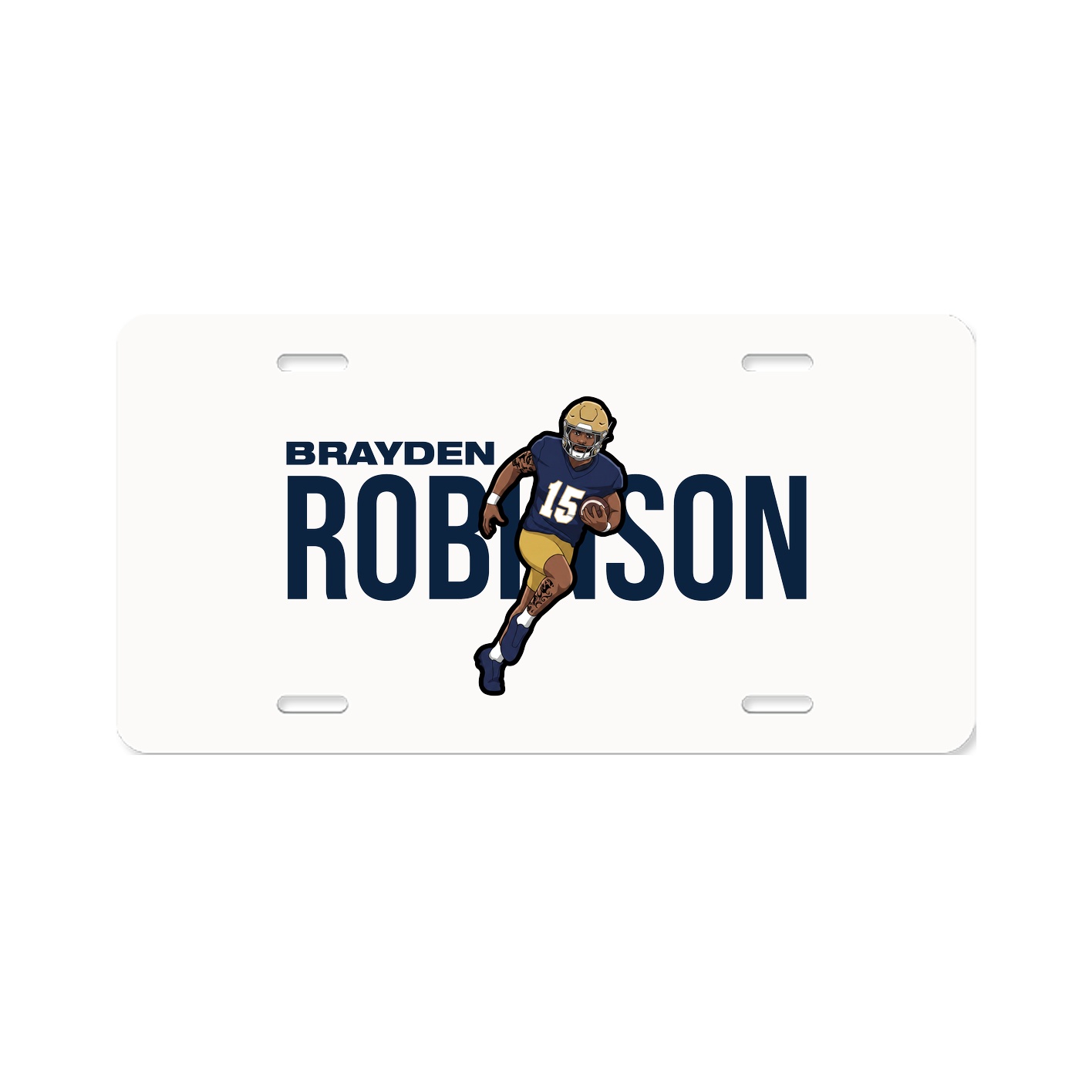 License Plate — Player Name in Classic