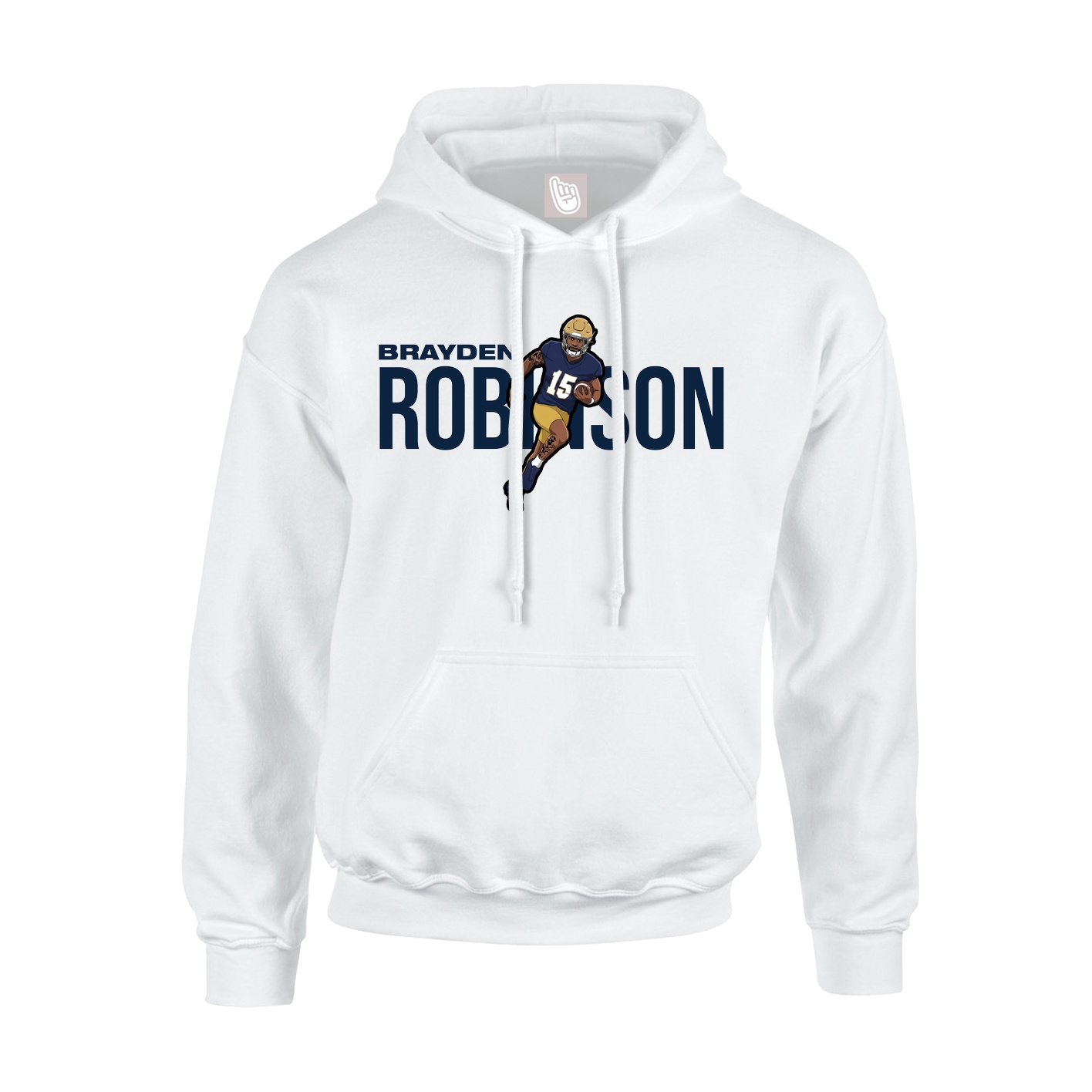 Youth Hoodie — Player Name in White