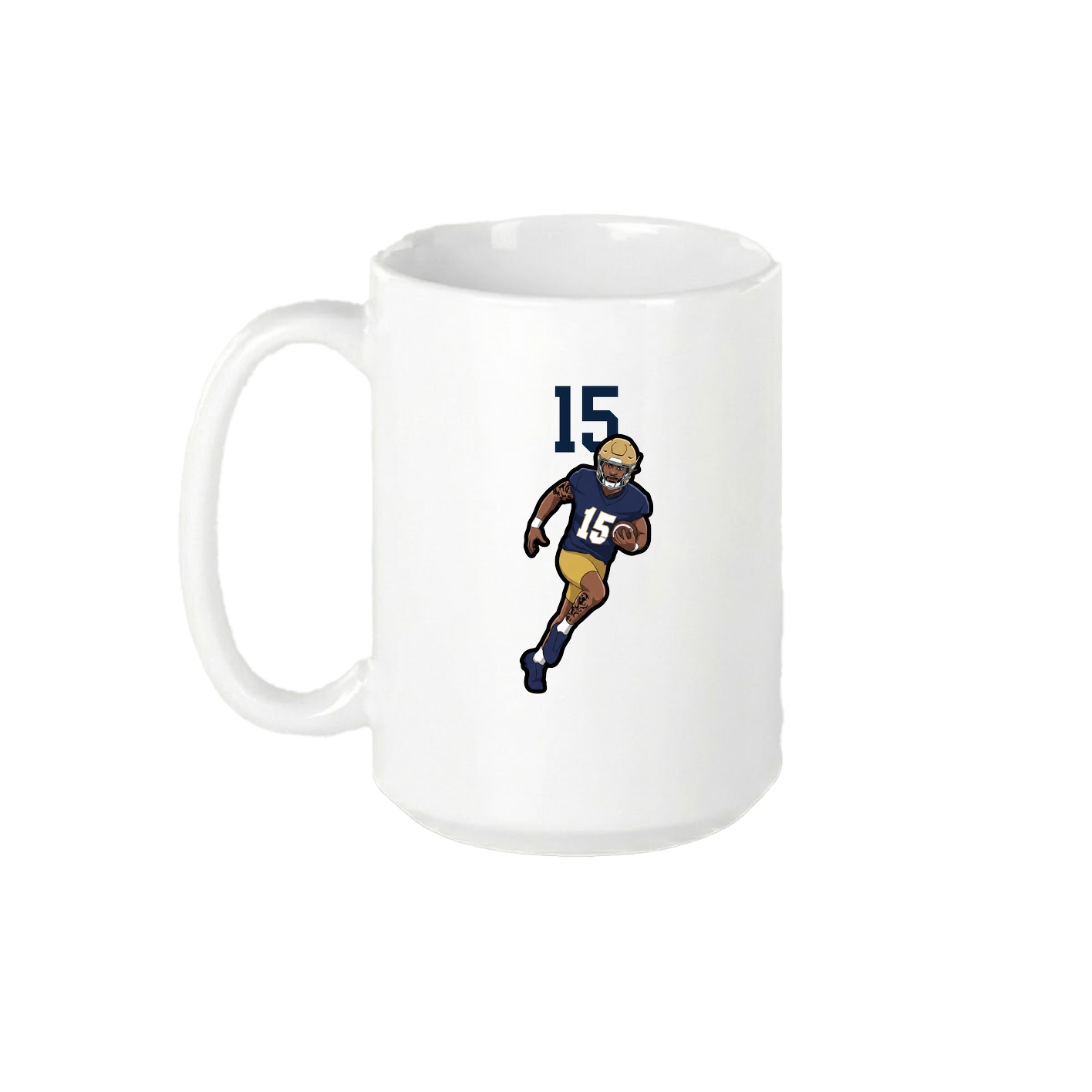 15oz Coffee Mug — Number Top in White