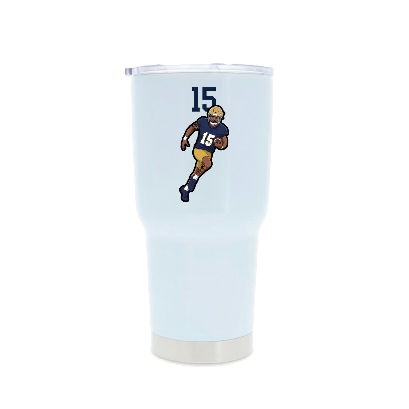 30oz Stainless Steel Tumbler — Number Top in White