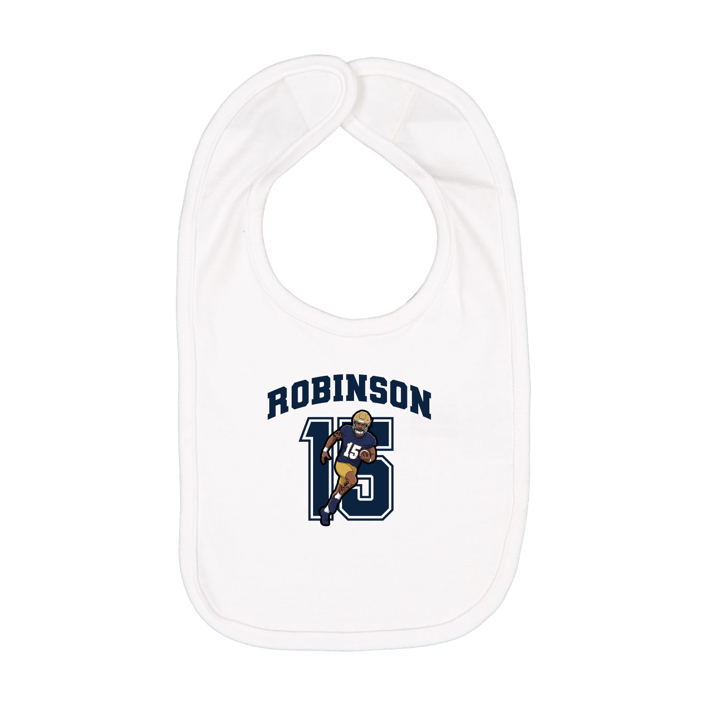 Infant Bib — Number in White