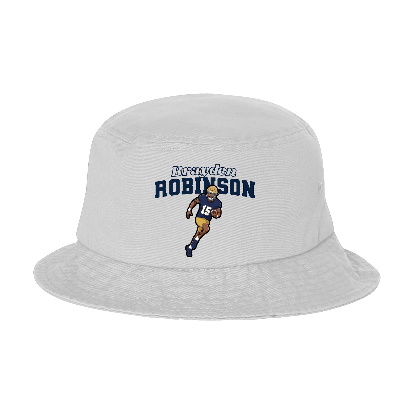 Bucket Cap — Name Arch in White