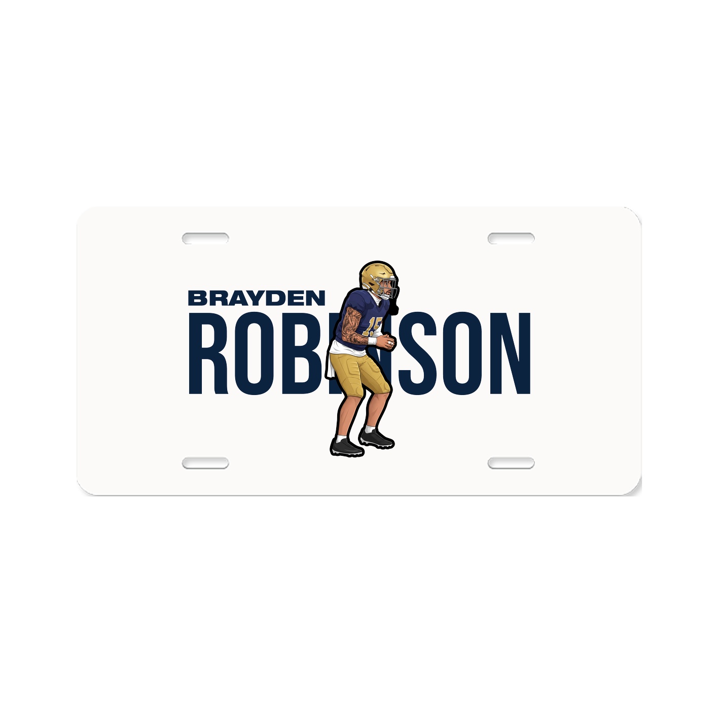 License Plate — Player Name in Classic